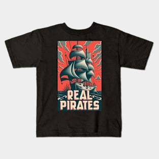 Pirates Ship Sailing Kids T-Shirt